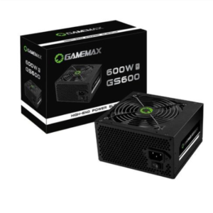 Fonte Gamemax Gs600, 600w, 80 Plus White, Pfc Ativo, Preto